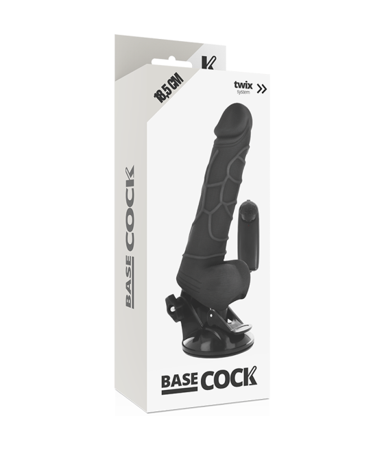 Basecock - vibrador realistico control remoto 18.5 cm -o- 4cm