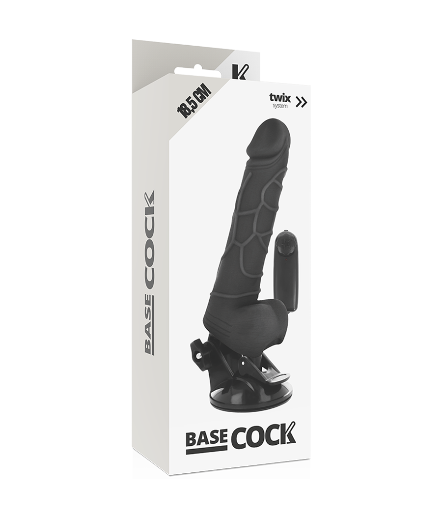 Basecock - vibrador realistico control remoto 18.5 cm -o- 4cm