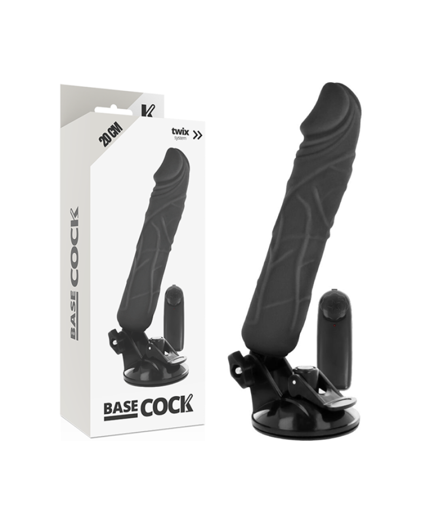 Basecock - vibrador realistico control remoto 20 cm -o- 4 cm