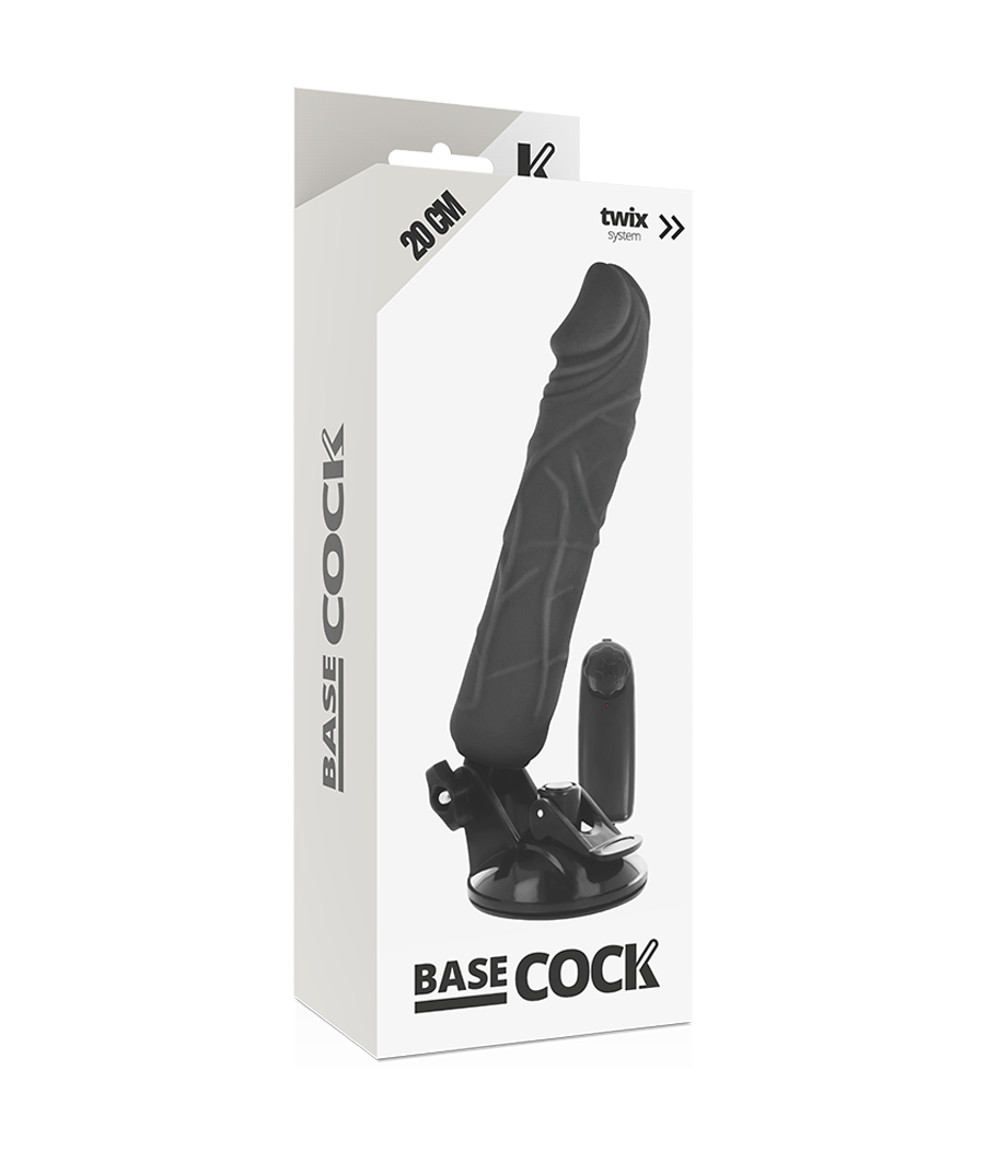 Basecock - vibrador realistico control remoto 20 cm -o- 4 cm