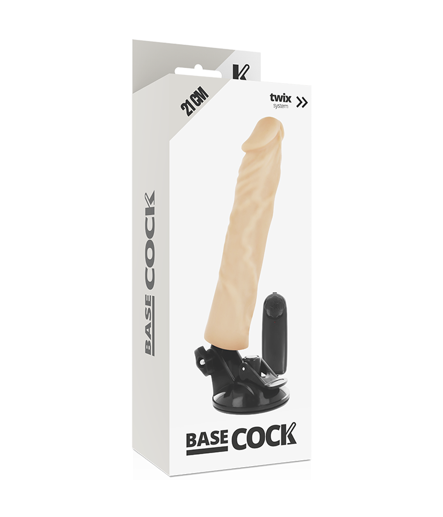 Basecock - vibrador realistico control remoto 21 cm -o- 4 cm