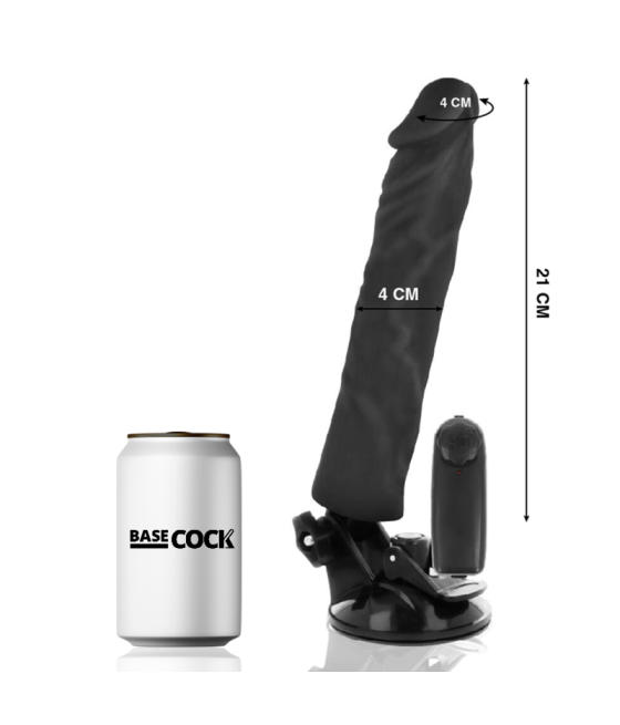 Basecock - vibrador realistico control remoto 21 cm -o- 4 cm