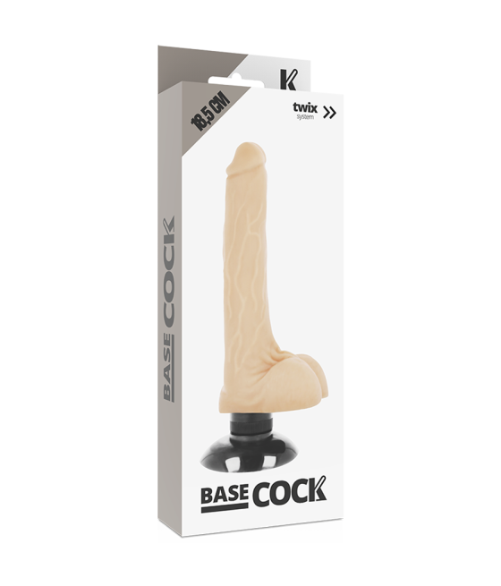 Basecock - vibrador realistico 2-1 18.5 cm -o- 4 cm