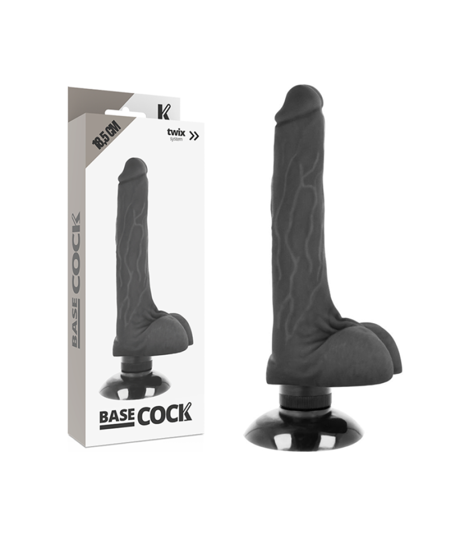 Basecock - vibrador realistico 2-1 18.5 cm -o- 4 cm