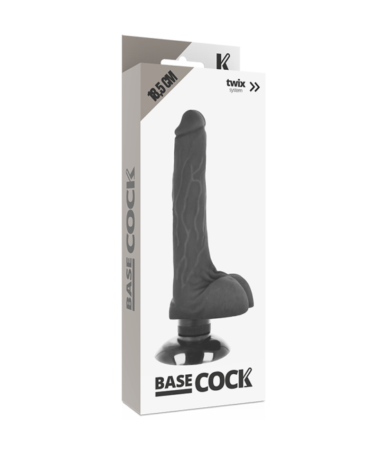 Basecock - vibrador realistico 2-1 18.5 cm -o- 4 cm