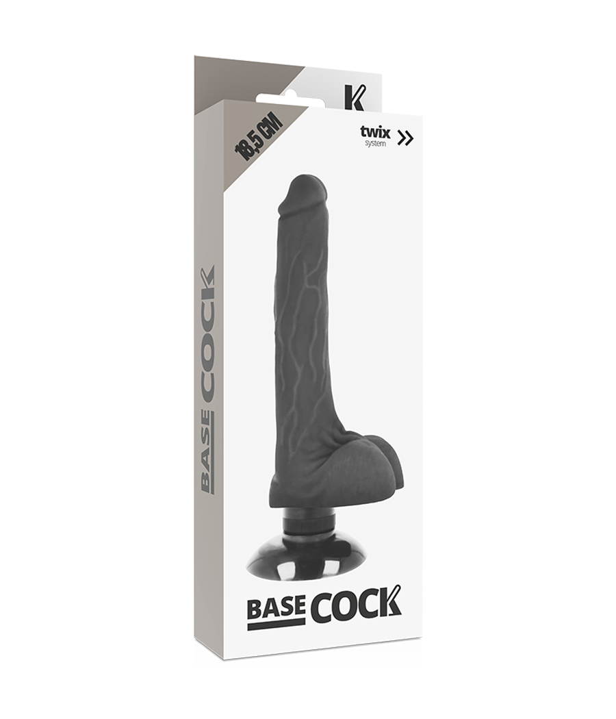 Basecock - vibrador realistico 2-1 18.5 cm -o- 4 cm