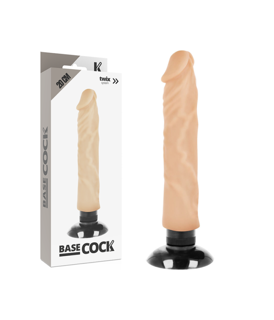 Basecock - vibrador realistico 2-1 20 cm -o- 4 cm