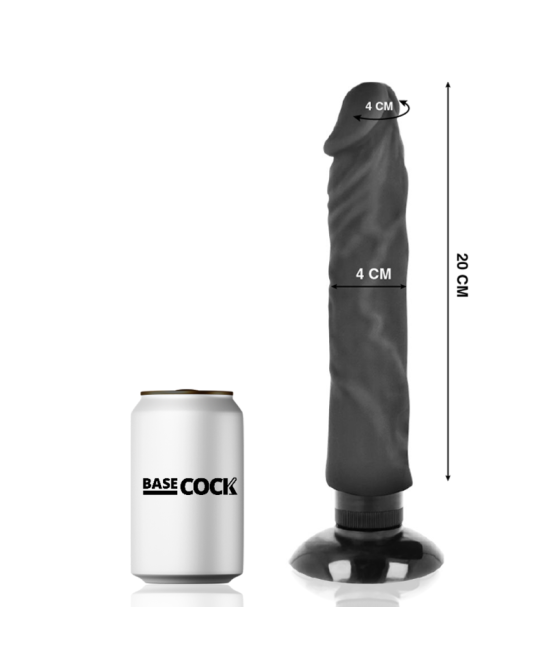 Basecock - vibrador realistico 2-1 natural 20 cm -o- 4 cm