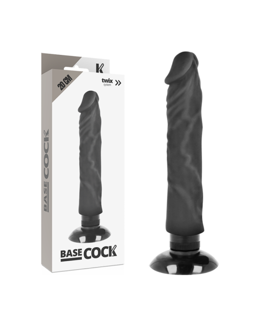 Basecock - vibrador realistico 2-1 natural 20 cm -o- 4 cm
