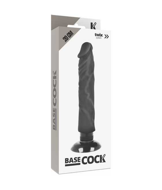 Basecock - vibrador realistico 2-1 natural 20 cm -o- 4 cm