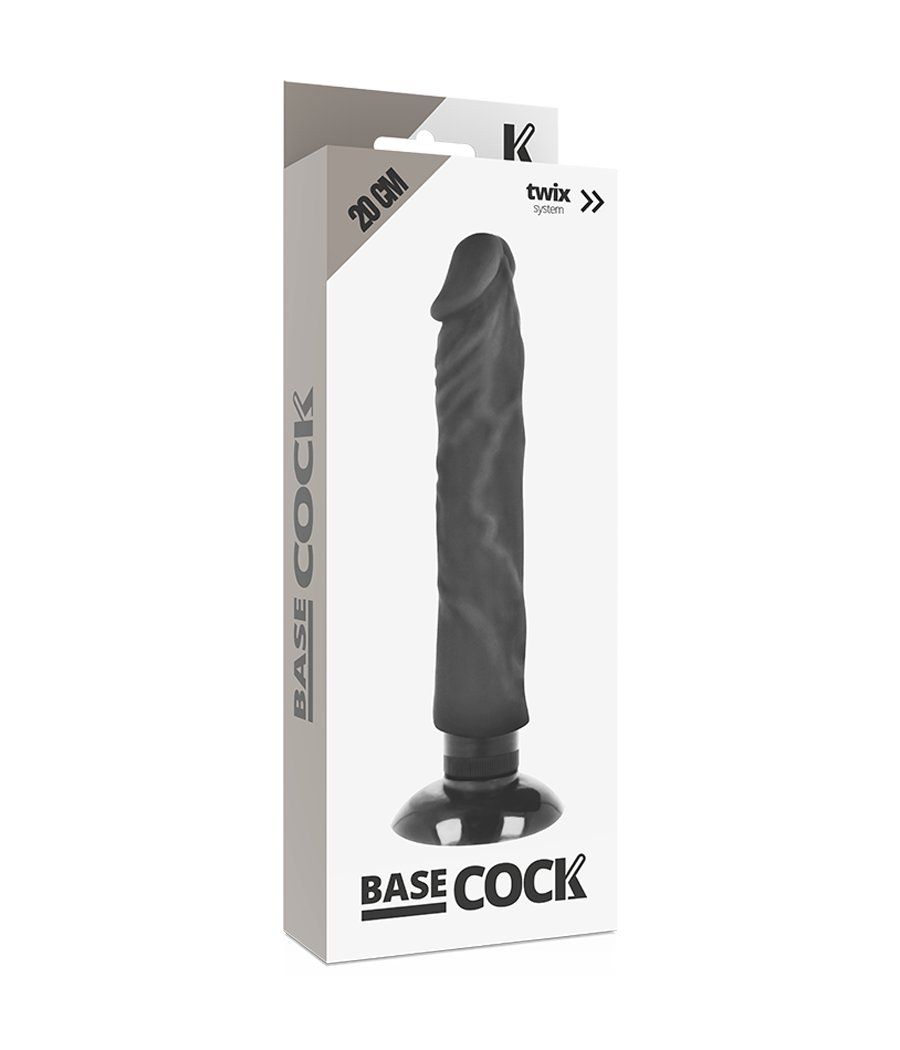 Basecock - vibrador realistico 2-1 natural 20 cm -o- 4 cm
