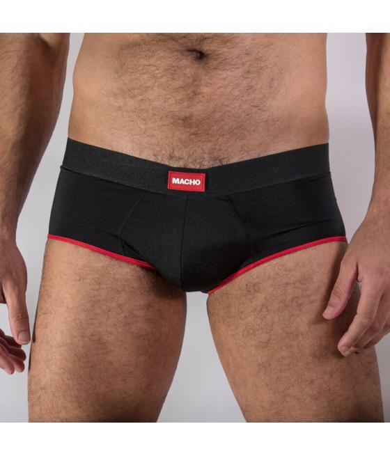 Macho - ms24r calzoncillo brief dark rojo s