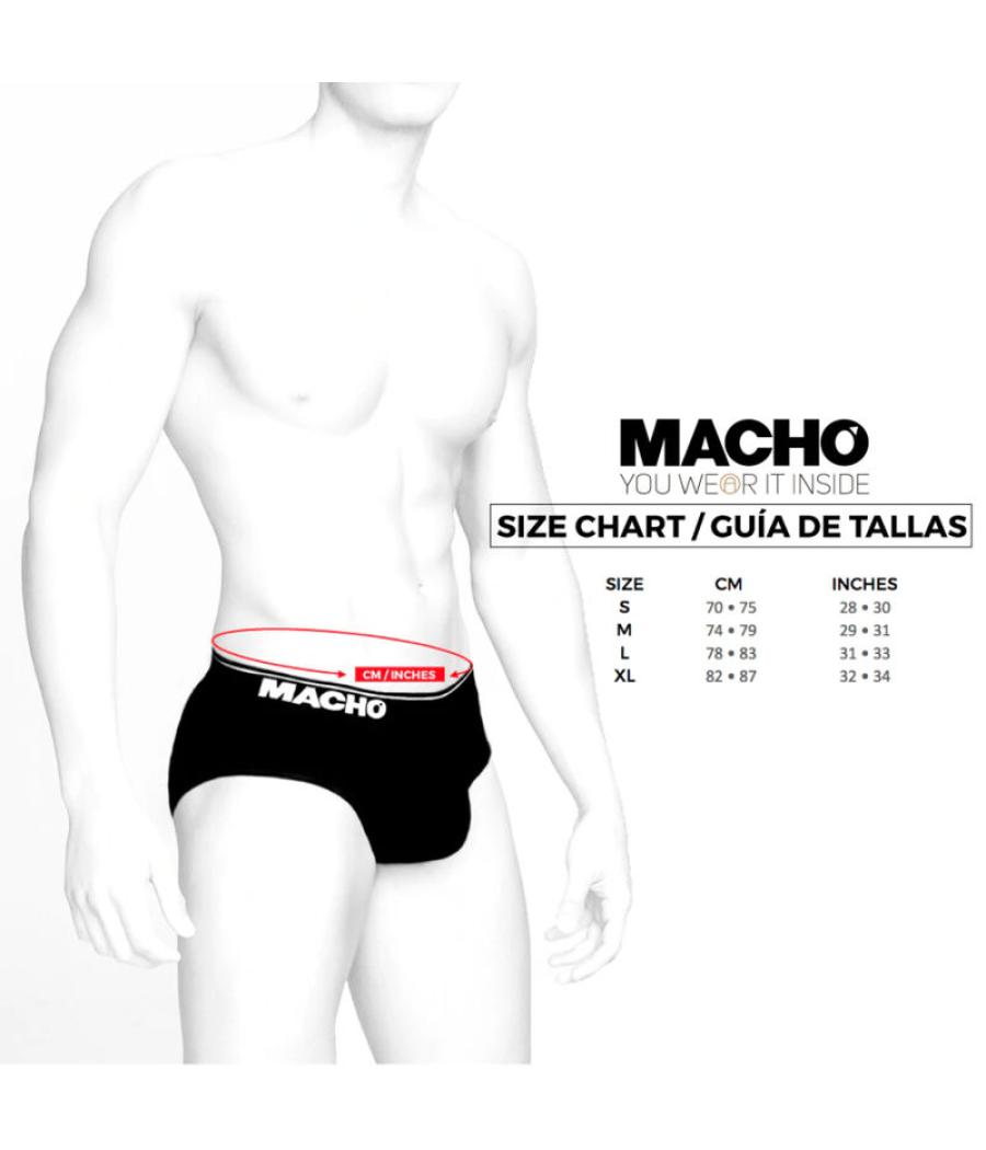 Macho - ms24r calzoncillo brief dark rojo s
