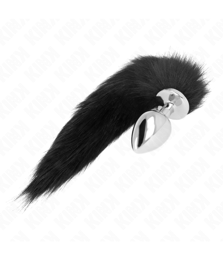 Kink - plug anal talla l 10 x 4 cm con cola sintÃtica 40 cm negro