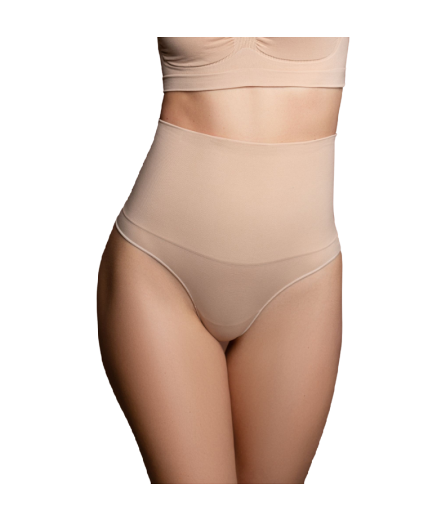 Bye-bra - faja sin costuras estilo tanga beige