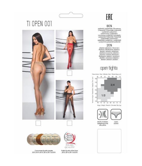 Passion - tiopen 001 medias 3/4 20 den