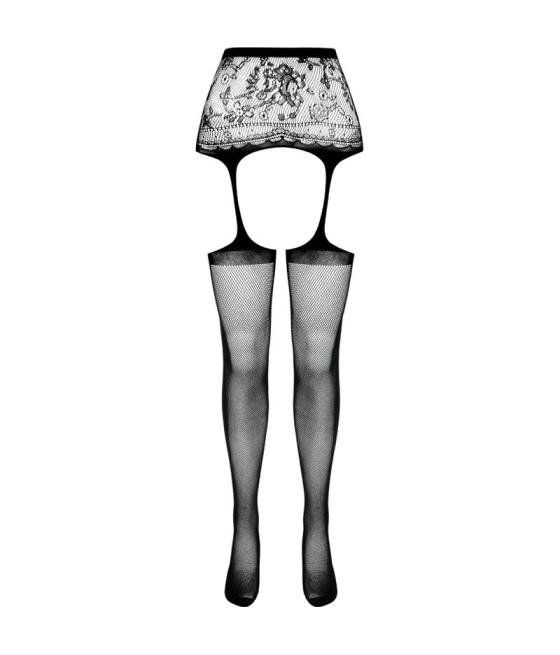 Passion - s028 medias con liguero talla unica