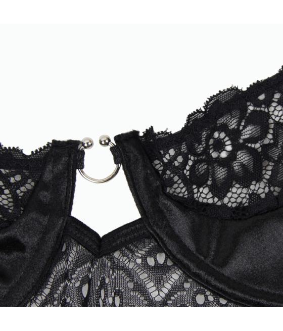 Subblime - corset y cinturon negro s/m