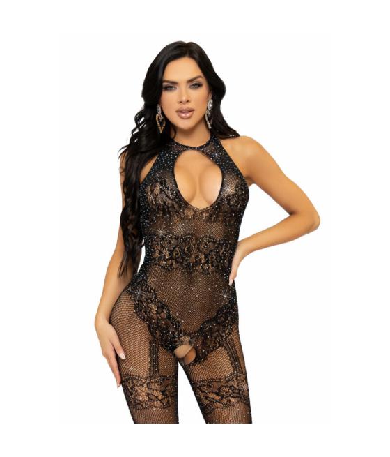 Leg avenue - bodystocking de red sin costuras talla Ãnica - negro