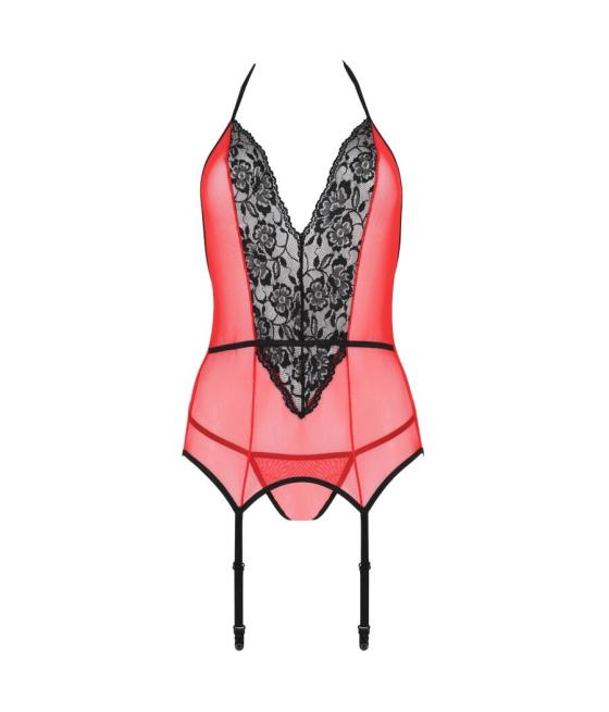 Passion - peonia corset erotic line rojo s/m