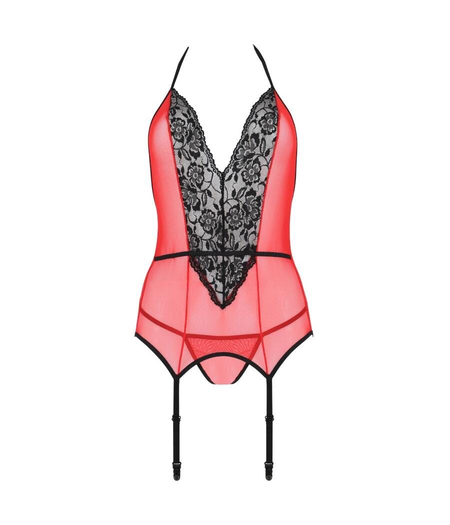 Passion - peonia corset erotic line rojo s/m