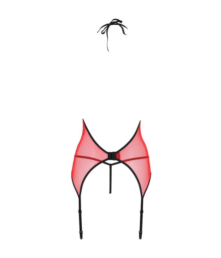 Passion - peonia corset erotic line rojo s/m