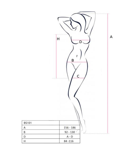Passion - bs101 bodystocking talla unica