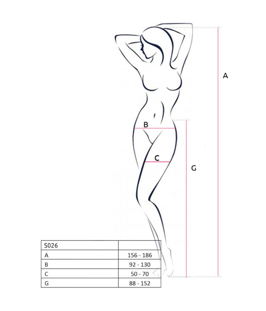 Passion - s026 medias con liguero talla unica