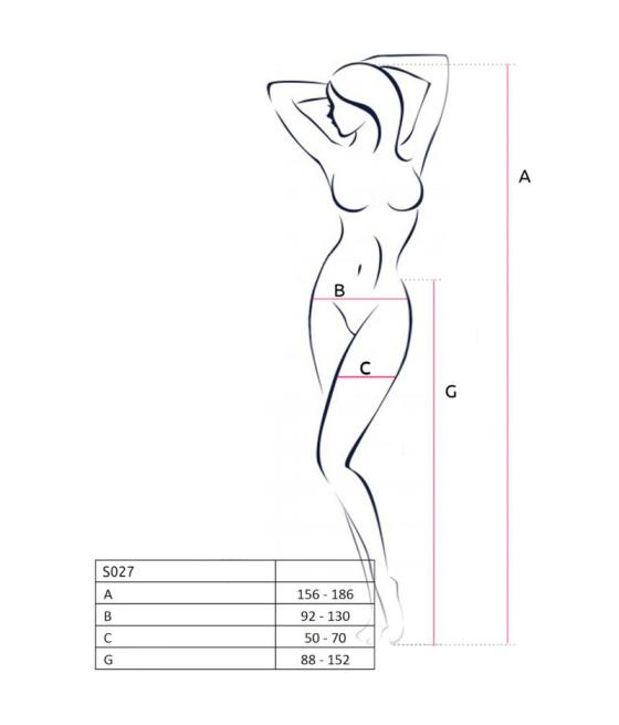 Passion - s027 medias con liguero talla unica