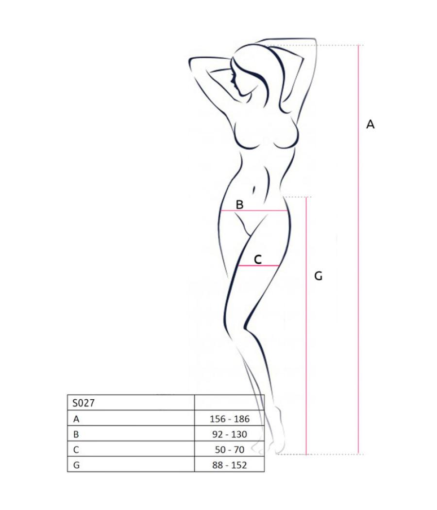 Passion - s027 medias con liguero talla unica