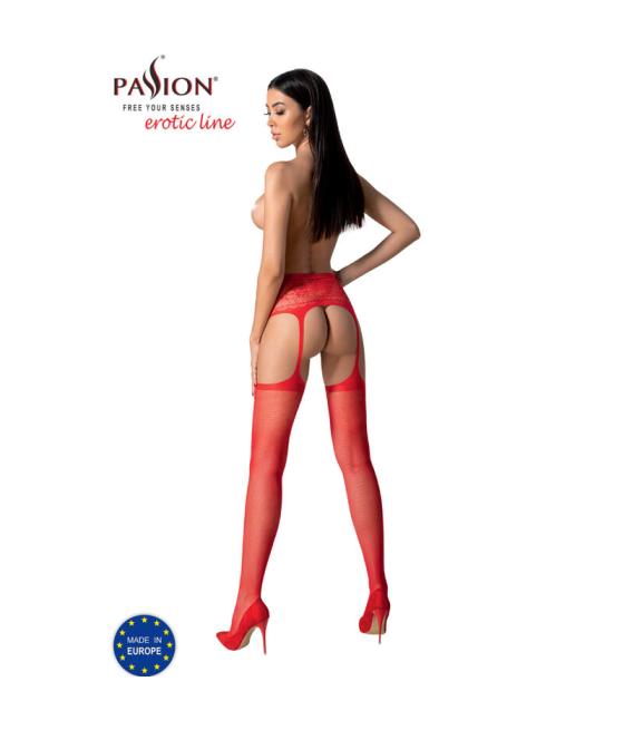 Passion - s028 medias con liguero talla unica