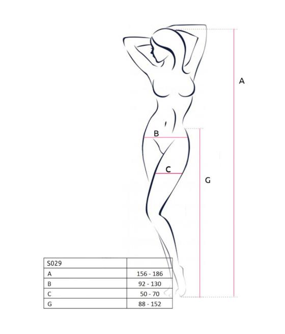 Passion - s029 medias con liguero talla unica