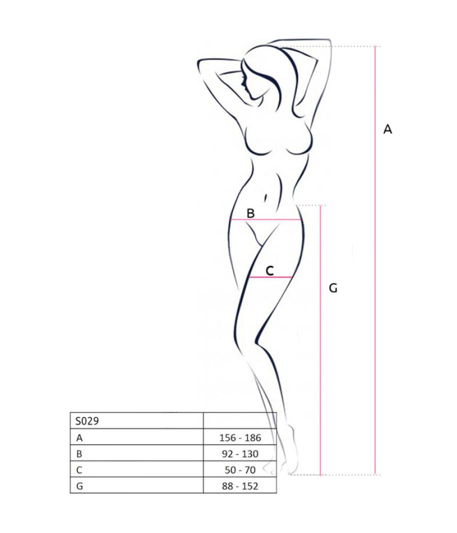 Passion - s029 medias con liguero talla unica