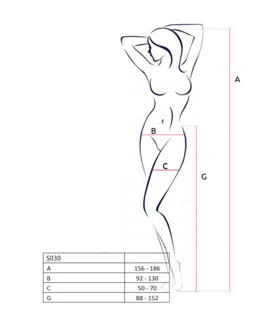 Passion - s030 medias con liguero talla unica