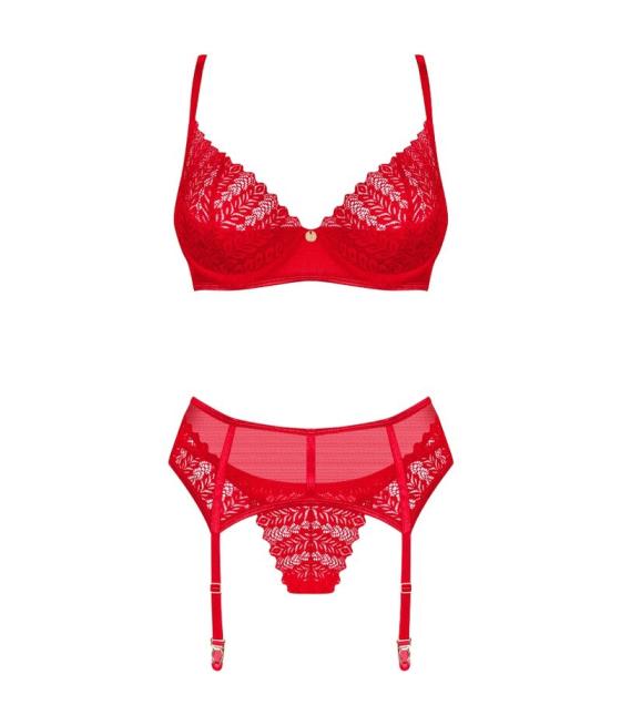 Obsessive - ingridia set tres piezas rojo xs/s