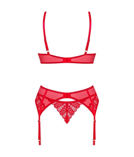 Obsessive - ingridia set tres piezas rojo xs/s