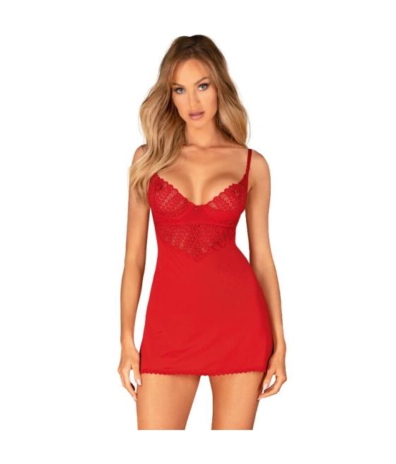 Obsessive - ingridia chemise & tanga rojo xs/s