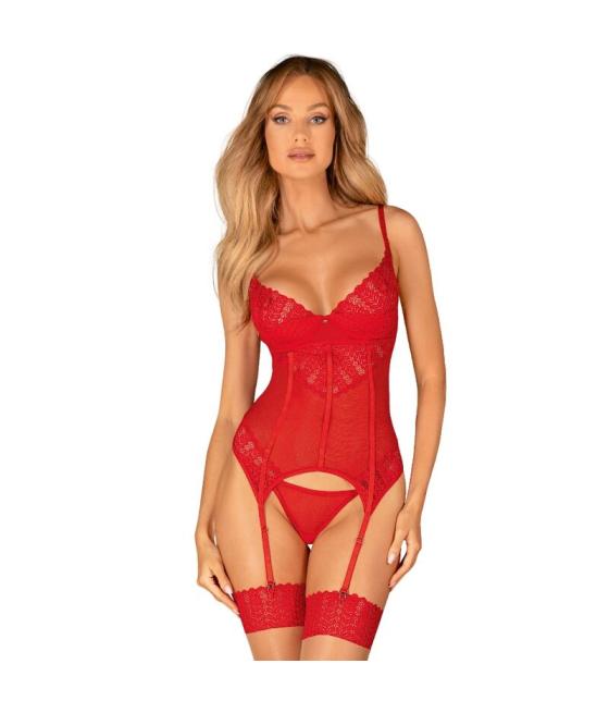 Obsessive - ingridia corset & tanga rojo xs/s