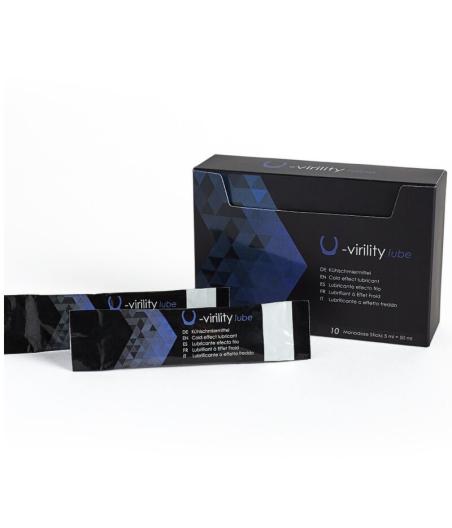 500 cosmetics - u-virility lube lubricante efecto frio 10 x 5 ml