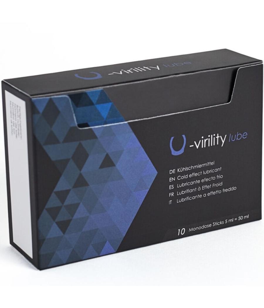 500 cosmetics - u-virility lube lubricante efecto frio 10 x 5 ml