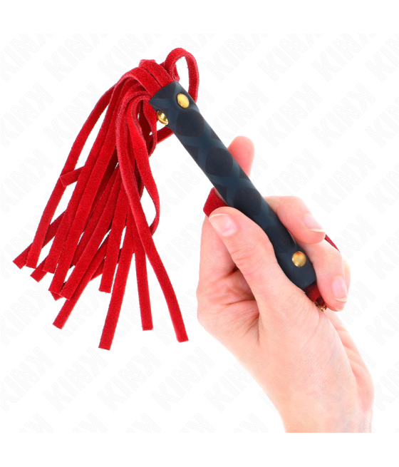 Kink - lÃtigo mini piel de ante rojo 30 cm