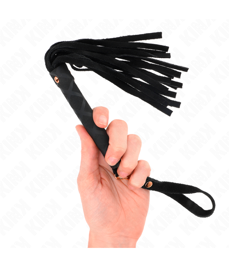 Kink - lÃtigo mini piel de ante negro 30 cm