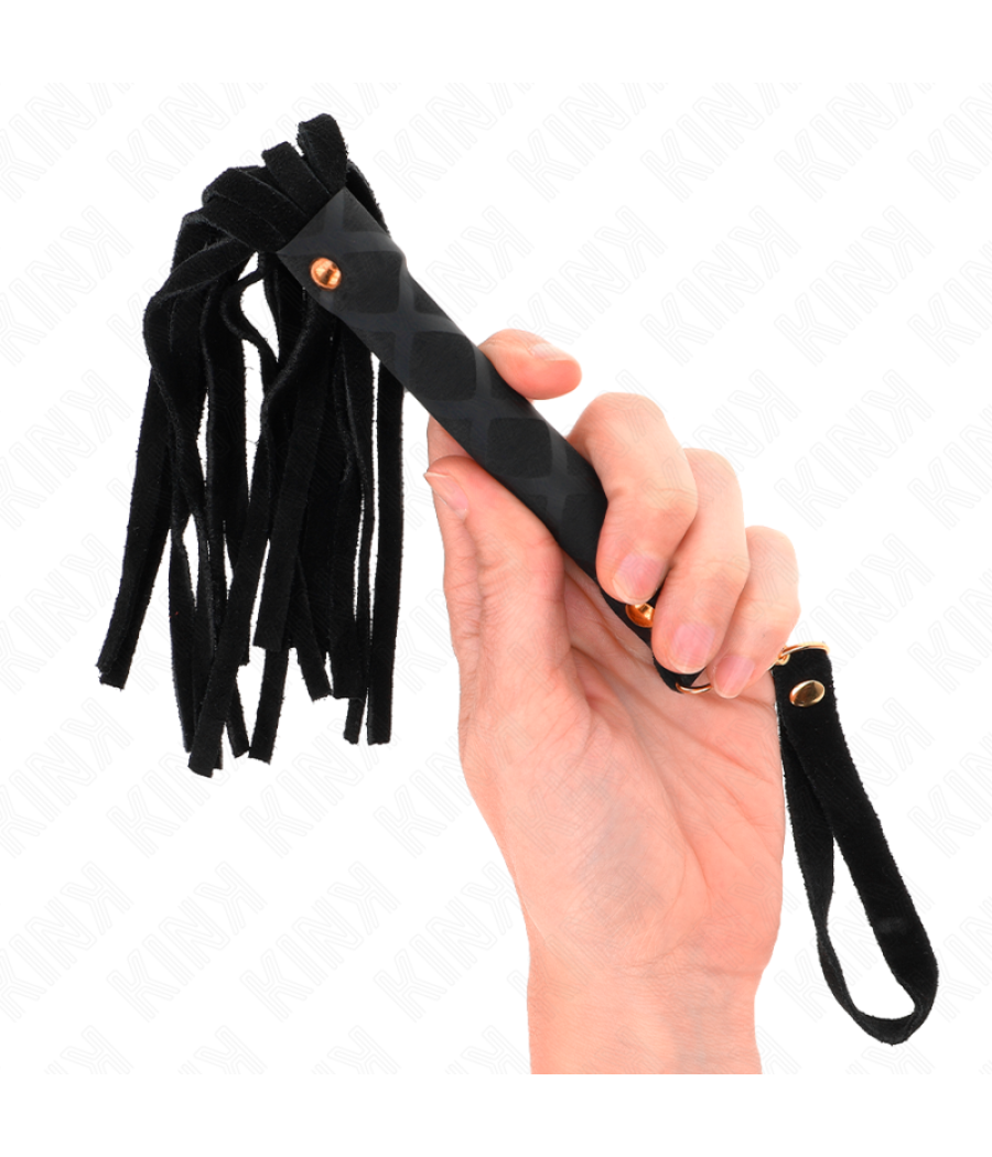 Kink - lÃtigo mini piel de ante negro 30 cm