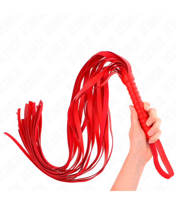 Kink - lÃtigo de cola larga y mango corto rojo 70 cm