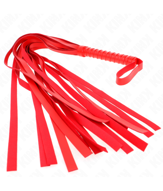 Kink - lÃtigo de cola larga y mango corto rojo 70 cm