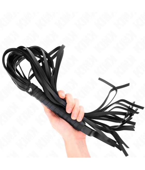 Kink - lÃtigo de cola larga y mango corto negro 70 cm