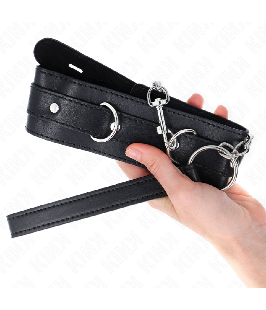 Kink - collar con correa 65 cm negro 54 x 4.5 cm