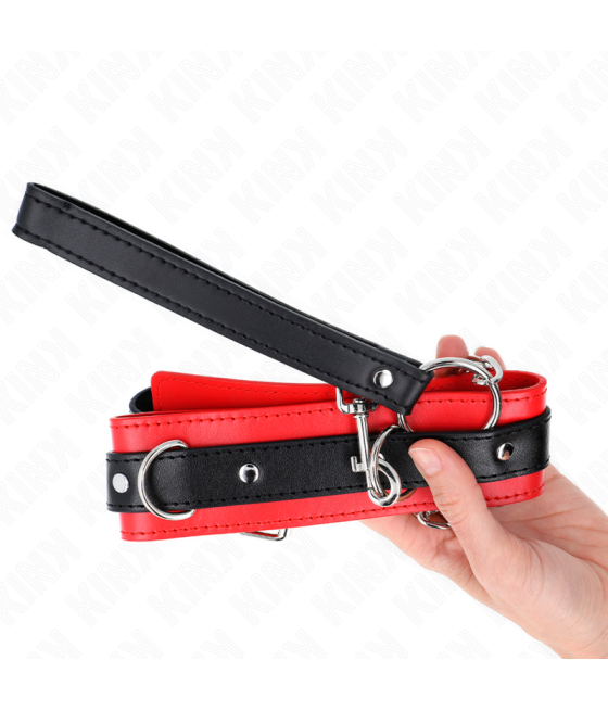 Kink - collar con correa 65 cm modelo bÁsico modelo 3 rojo 53 x 5 cm