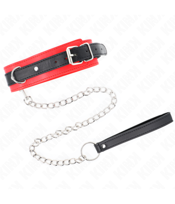 Kink - collar con correa 65 cm modelo bÁsico modelo 3 rojo 53 x 5 cm