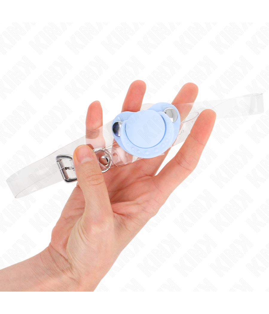 Kink - mordaza forma chupete 5.5 x 4 cm celeste ajustable 43-60 cm